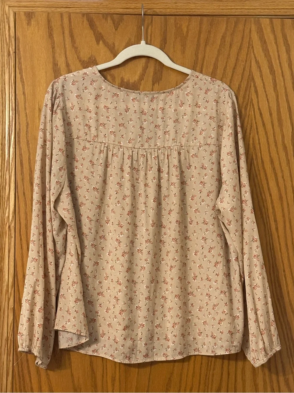 Madewell Women's Floral V-Neck Long-Sleeve Blouse - Size XXL